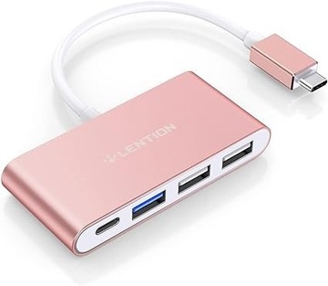 LENTION Hub USB-C 4 w 1 z typem C