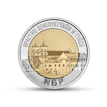 Moneta 5 zł Opactwo Benedyktynów w Tyńcu  2024 
