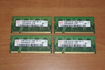 Pamięć lapt. Hynix 2GB (4x 512MB) DDR2 667MHz