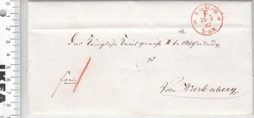Niemcy BRESLAU List koperta dokument 1867 r.
