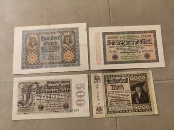 Zestaw 4 banknotów  Niemcy