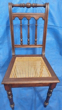 Stare krzesło ratanowe rattanowe przeplatane