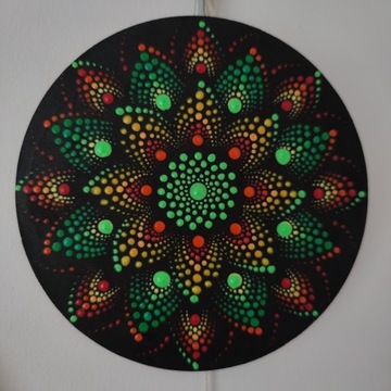 Mandala, obraz, dot painting, rękodzieło, prezent