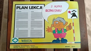 PRL  Plan lekcji  KWP Westa Bielsko Biała żółty 