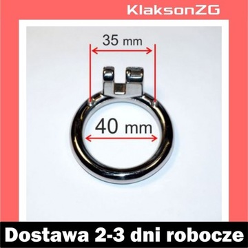 Ring kolor Srebrny, obręcz do pas cnoty 40 mm