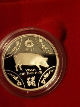 Rok świni 2007 1 dol Year of the Pig Lunar Series