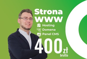 STRONA INTERNETOWA WWW ONE-PAGE + HOSTING i DOMENA