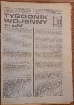 Tygodnik Wojenny Solidarność nr 51 z 24.02.1983