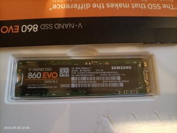 Dysk Samsung 500GB 860 evo SATA M.2 MZ-N6E500BW