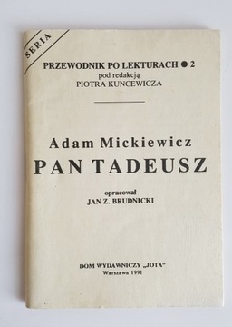 „Pan Tadeusz” - przewodnik,  stan BDB-