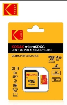 Karta pamięci Kodak 64 GB (+ adapter) , nowa 