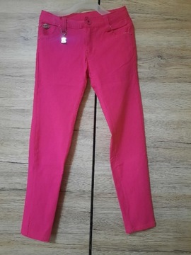 Spodnie jeansowe różowe Grace r.152