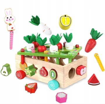 Drewniana zabawka Montessori dla dzieci