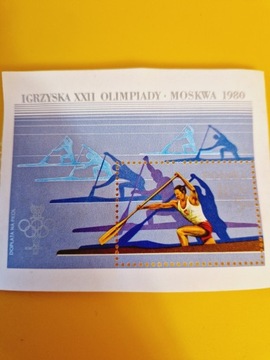 Blok znaczek Igrzyska XXII Olimpiady - Moskwa 1980