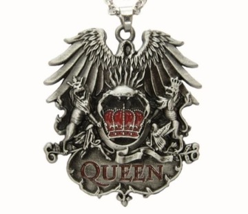 duży metalowy wisiorek naszyjnik medalion Queen