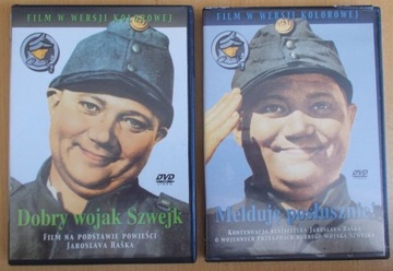 2x DVD DOBRY WOJAK SZWEJK + MELDUJĘ POSŁUSZNIE bdb