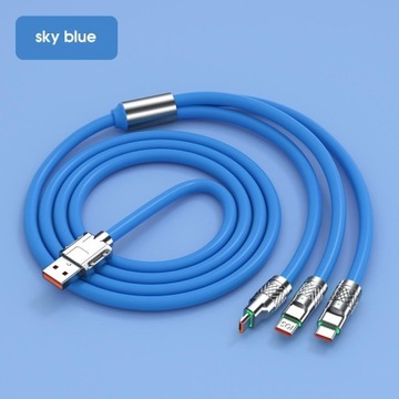 Kabel doładowania 6A 3 w 1 Micro-szybki kabel USB 