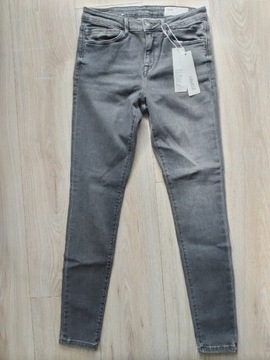 nowe ESPRIT 28/30 S szare jeansy skinny