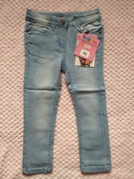 Lupilu - Jeansowe spodnie z naszywkami - 98