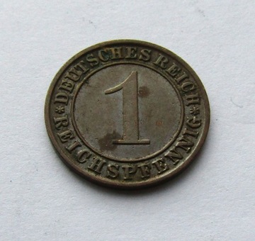 1 reichspfennig 1930A, Republika Weimarska