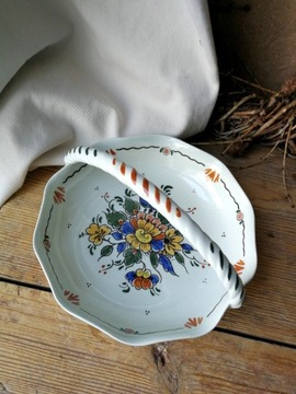 Patera z rączką Holandia vintage hand painted 