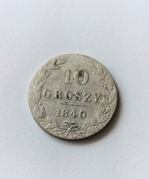 Polska 10 groszy, 1840 r srebro