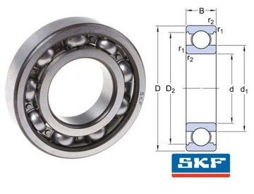 Łożysko kulkowe 6206 SKF 30x62x16mm