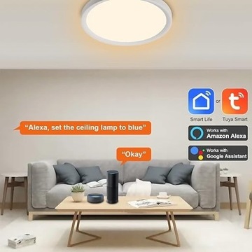 Lampa sufitowa LED Smart RGB z aplikacją i pilotem