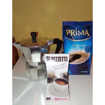 Włoska Kawiarka Pezzetti Prima plus kawa Gratis
