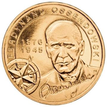 Moneta 2 zł z 2011 Ferdynand Ossendowski Piękna 