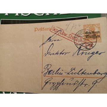 Karta pocztowa Germania Warszawa 