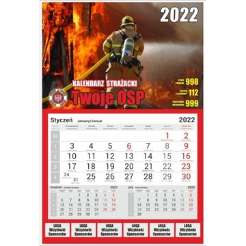 Kalendarze strażackie 2022 - 100 sztuk