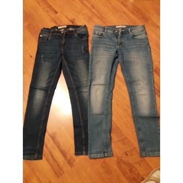 Spodnie dżinsowe typu slim. 2 pary. Roz.146-152