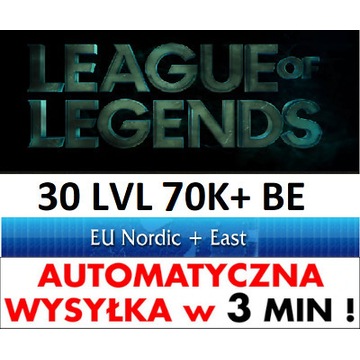League of Legends konto LOL smurf EUNE 70 - 80K BE