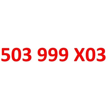 503 999 X03 starter orange na kartę złoty numer
