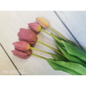 Tulipany silikonowe bukiet 5szt. Fiolet