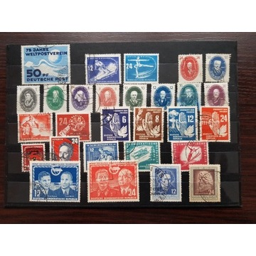 NRD wartościowy zestaw 28 znaczków 1949- 1952