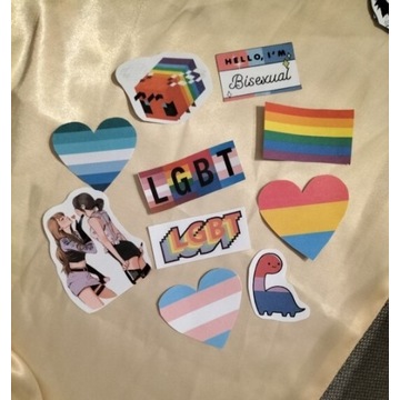 Naklejki LGBT 10 sztuk kolorowe