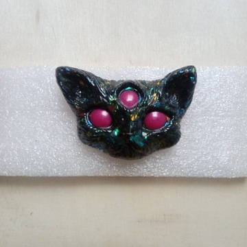Głowa kota z zywicy kawaii japan cute goth