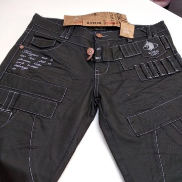 Zdobione rockowe spodnie Kosmo Lupo W36 nowe