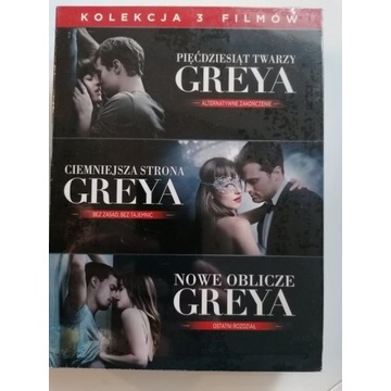 Box 3 DVD Grey x3 50 twarzy Greya folia