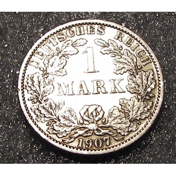 1 marka 1907r.  - srebro