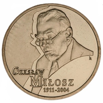 Moneta 2 zł Czesław Miłosz Bardzo Piękna  