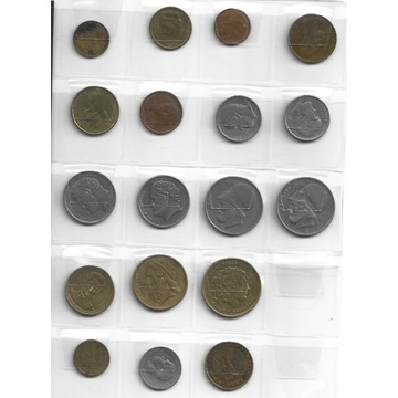 GRECJA zestaw 18 monet - wyprzedaż, tanio
