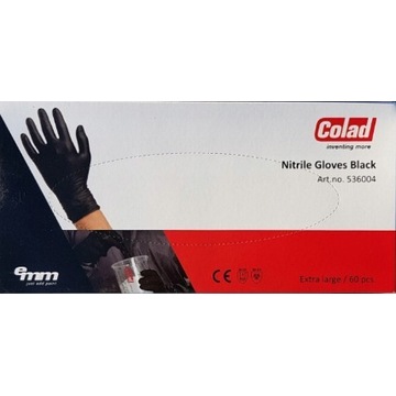 COLAD rękawiczki nitrylowe czarne 60 szt. XL