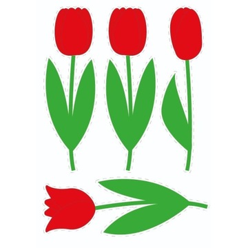 dekoracja na okna tulipany PDF