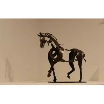 Rzeźba konia ArtDeco Loft Metalowa