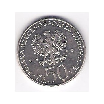 Moneta 50 zł-1980r Kazimierz Odnowiciel 