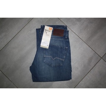 spodnie jeans HUGO BOSS orange reg 33 / 36 Łódź | Kup teraz na Allegro