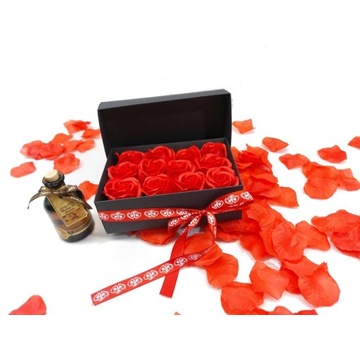 Aromatyczny flowerbox + Olejek do masażu